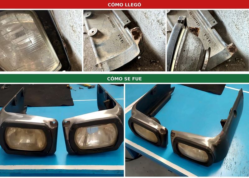 Faros de tractor Carraro: antes y después de la reconstrucción